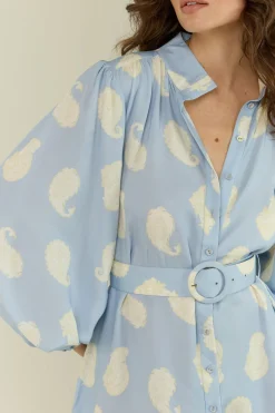 TESSIE DRESS (PERIWINKLE PAISLEY)