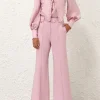 TWILL BOW SHIRT (LILAC)