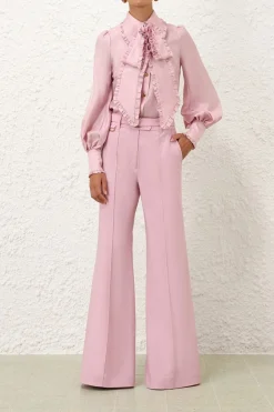 TWILL BOW SHIRT (LILAC)