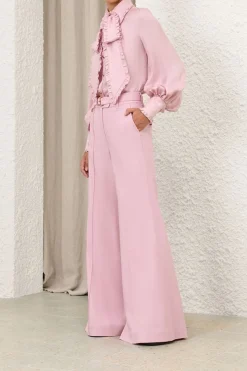 TWILL BOW SHIRT (LILAC)