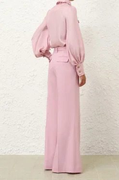 TWILL BOW SHIRT (LILAC)