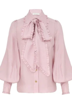 TWILL BOW SHIRT (LILAC)