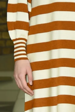 V-IVA LA REVOLUTION DRESS (CINNAMON STRIPE)