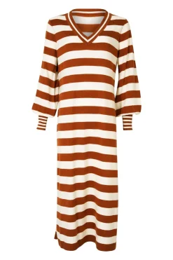 V-IVA LA REVOLUTION DRESS (CINNAMON STRIPE)